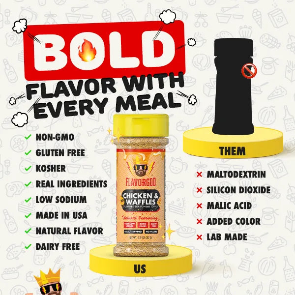 Chicken & Waffles Seasoning Toppers - Flavor God