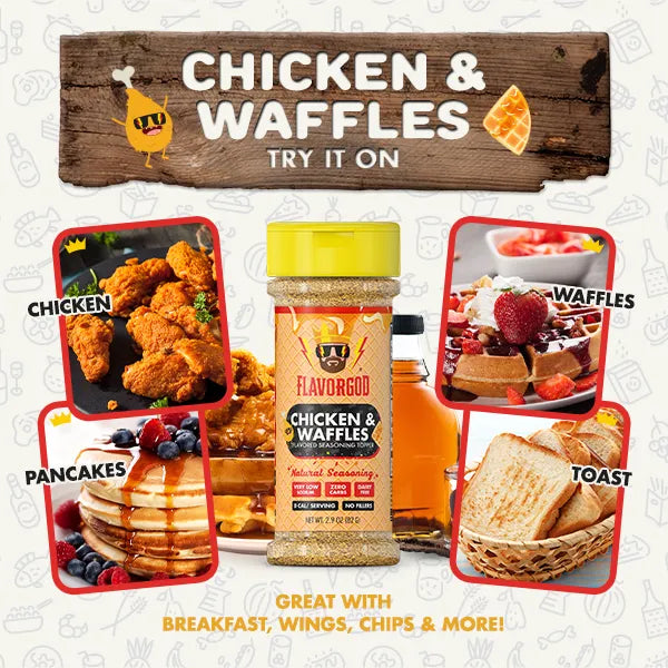 Chicken & Waffles Seasoning Toppers - Flavor God