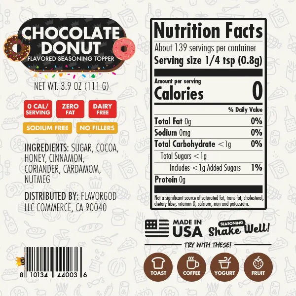 Chocolate Donut Topper - Gold Combo - Flavor God