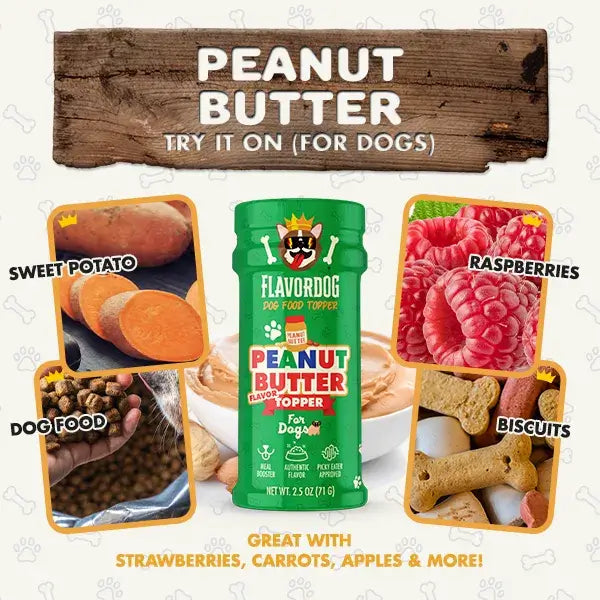 Peanut Butter Flavored - Dog Food Topper - Flavor God