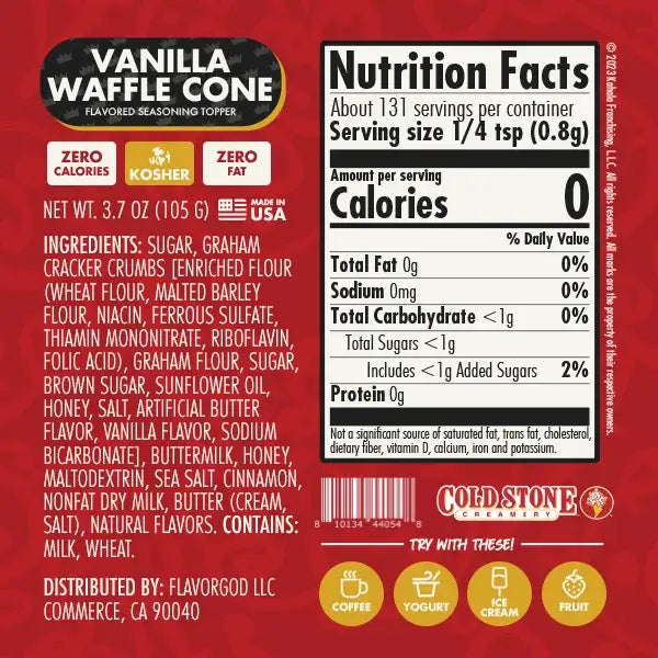Cold Stone Vanilla Waffle Cone - Valentine's Day - Flavor God