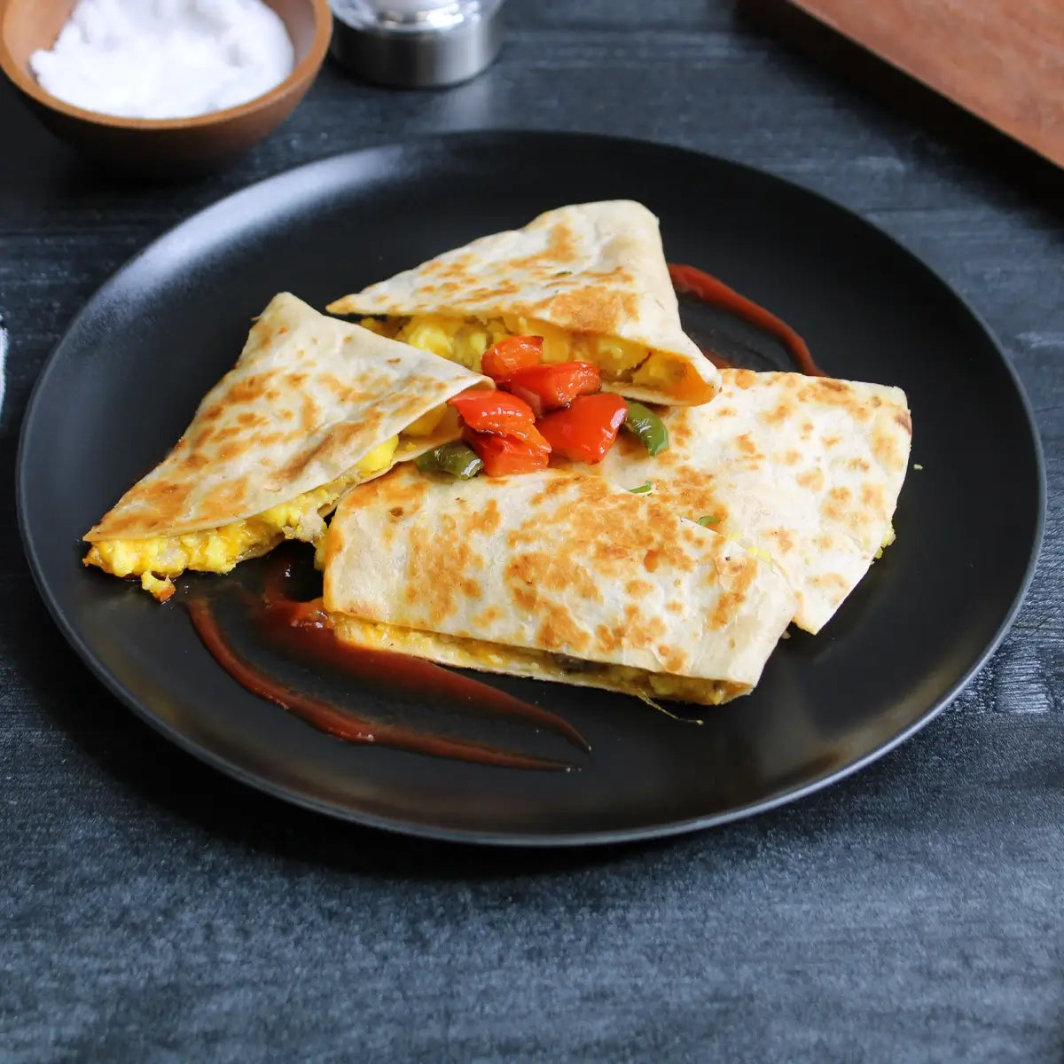 Cheesy Chicken Sausage Sunrise Quesadilla Melt CM - Flavor God