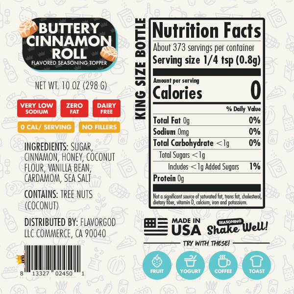 King Size Buttery Cinnamon Roll Topper - S’mores Day - Flavor God
