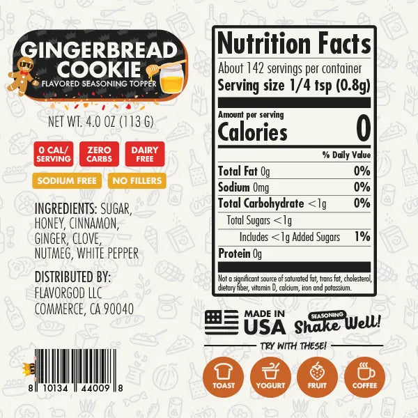 Nutrition label and ingredients for Dessert Combo 2 Pack **Limited Edition**